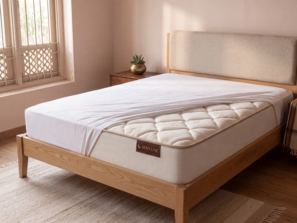 Sovlune Plush Soft foam mattress on a bed in a bedroom
