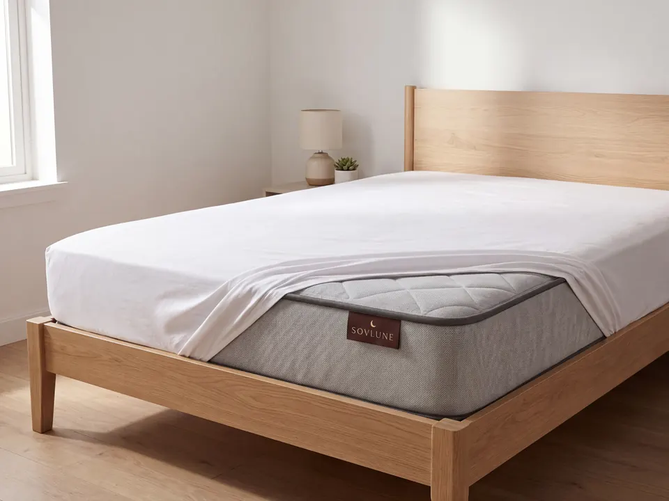 Sovlune Soft Support foam mattress on a bed in a bedroom